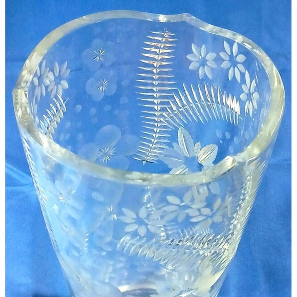 Stunning Thomas Dresden 12" 12lb Fantasy Flowers Brilliant Cut Gl… - Picture 9 of 11